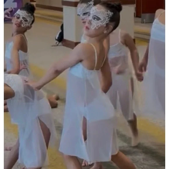 Custom Lyrical or Contemporary Solo Costume Size 8/9 White - Picture 6 of 12